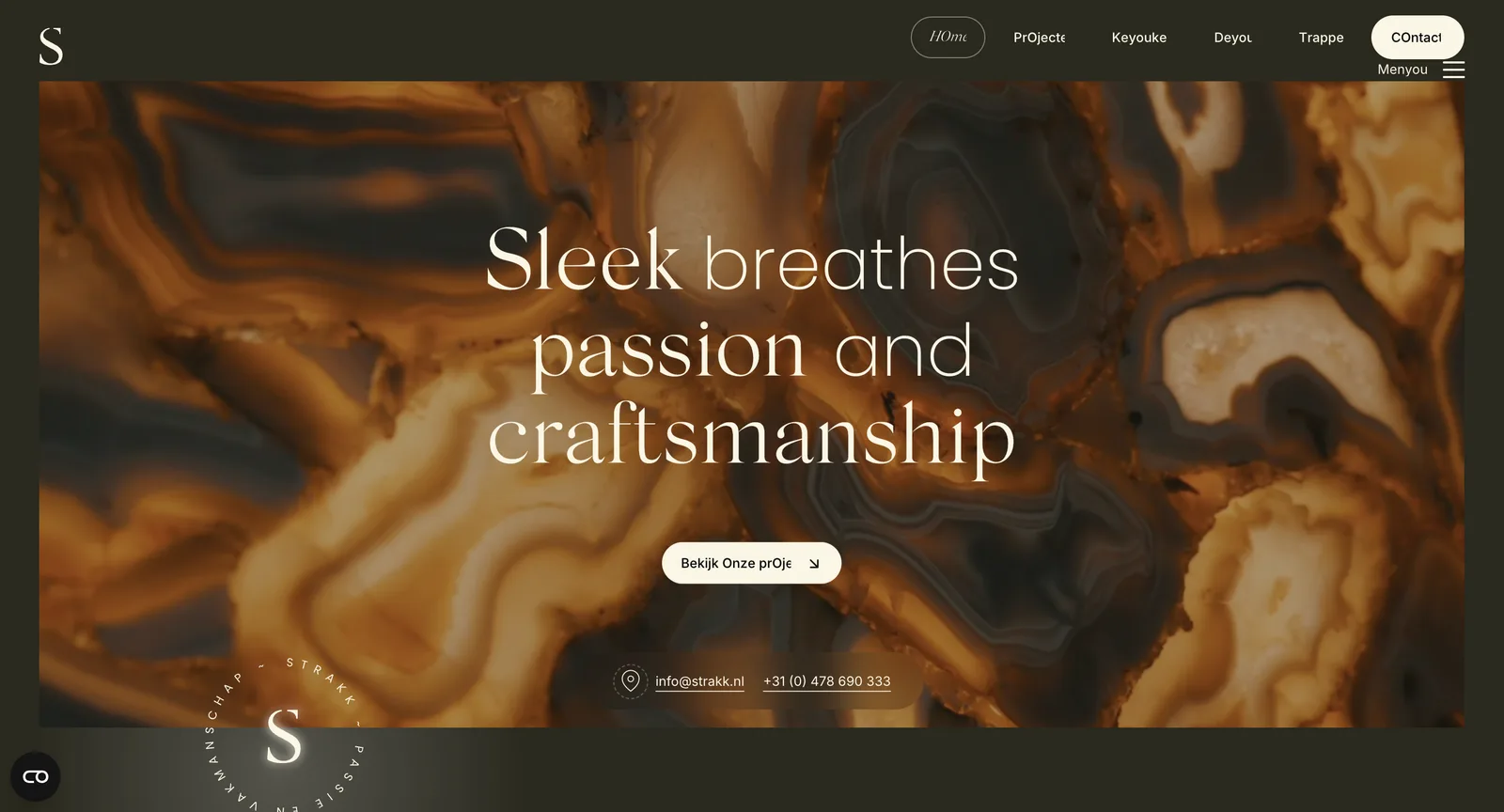 Strakk custom interior design website